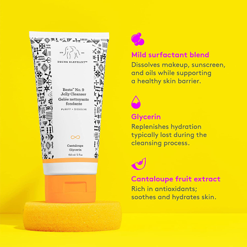 Drunk Elephant Beste No. 9 Jelly Cleanser - Gentle Face Wash and Makeup Remover for All Skin Types (150 mL _ 5 Fl Oz) Info